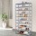 Artiss Stackable 10-Tier Shoe Rack Cabinet, Grey - Holds 50 Pairs, Metal Frame, 85x26x160cm, Easy Assembly, 1-Year