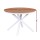 Gardeon 108cm Round Outdoor Dining Table WPC Teak Look Slatted Top Aluminium X Base Seats 4-6 People
