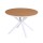 Gardeon 108cm Round Outdoor Dining Table WPC Teak Look Slatted Top Aluminium X Base Seats 4-6 People