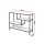 Artiss S-Shaped Console Table 4-Tier Marble Effect Slim Hallway Storage 90x30x80cm White Black Frame