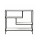 Artiss S-Shaped Console Table 4-Tier Marble Effect Slim Hallway Storage 90x30x80cm White Black Frame