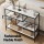 Artiss S-Shaped Console Table 4-Tier Marble Effect Slim Hallway Storage 90x30x80cm White Black Frame