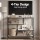 Artiss S-Shaped Console Table 4-Tier Marble Effect Slim Hallway Storage 90x30x80cm White Black Frame