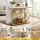 Artiss Console Table 105cm Marble Effect Top White Gold 4-Tier Open Shelving Metal Frame Slim Design
