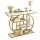 Artiss Console Table 105cm Marble Effect Top White Gold 4-Tier Open Shelving Metal Frame Slim Design