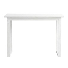Artiss 110CM White Console Table – Minimalist Design, Wood Grain Surface, Ski-Leg Structure, Anti-Topple Safety Artiss 110CM White Console Table – Minimalist Design, Wood Grain Surface, Ski-Leg Structure, Anti-Topple Safety