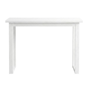 Artiss 110CM White Console Table – Minimalist Design, Wood Grain Surface, Ski-Leg Structure, Anti-Topple Safety