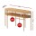 Artiss Console Table 124CM Pine with Straw Rope Metal Bars, 2-Tier Storage, MDF Top, Rustic Entryway Hallway