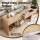Artiss 120cm Pine Console Table with Two Drawers Open Shelf Curved Edges 60kg Capacity Rustic Finish