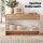 Artiss 120cm Pine Console Table with Two Drawers Open Shelf Curved Edges 60kg Capacity Rustic Finish