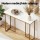 Artiss Marble Effect Console Table - White & Gold, 95cm, E1 Particle Board, Metal Frame, Space-Saving, 50kg Capacity