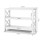Artiss Console Table 3-Tier White, 100x40x76cm, MDF Timber, Criss-Cross Design, Modern Hallway Entryway Furniture
