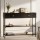 Artiss Console Table 3-Tier Black 100cm – Modern Entryway Hall Table with Drawers, Shelves, Metal Frame, E1 MDF