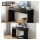 Artiss Console Table 120cm Black Wood Grain Finish, Minimalist Hallway Entryway Sofa Table with Storage, Particle Board