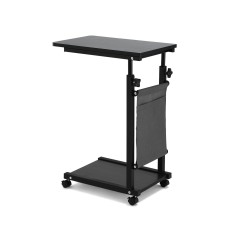 Artiss Height Adjustable Mobile Laptop Desk - 48CM Black, C-Shape Metal Frame, Pneumatic Height Adjust, Smooth Casters Artiss Height Adjustable Mobile Laptop Desk - 48CM Black, C-Shape Metal Frame, Pneumatic Height Adjust, Smooth Casters
