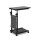 Artiss Height Adjustable Mobile Laptop Desk - 48CM Black, C-Shape Metal Frame, Pneumatic Height Adjust, Smooth Casters