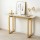 Artiss 110cm Marble Effect Console Table White Gold Slim 30cm Depth Hallway Entryway Table 75kg Capacity