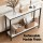 Artiss Marble Effect Console Table 2-Tier Slim Hallway Entryway Display Desk 90cm White Black Frame 30kg