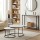 Artiss Marble Effect Console Table 2-Tier Slim Hallway Entryway Display Desk 90cm White Black Frame 30kg