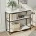 Artiss 90cm Console Table Marble Effect 3‑Tier Slim Hallway Side Table White Black Frame 30KG Capacity