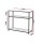 Artiss 90cm Console Table Marble Effect 3‑Tier Slim Hallway Side Table White Black Frame 30KG Capacity