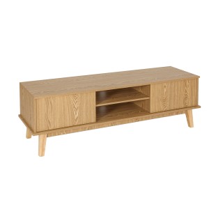 Artiss Adwen TV Entertainment Unit 140CM - Modern Particleboard Stand with Storage, Cable Management, Pine Finish