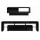 Artiss LED TV Unit and Coffee Table Set Black 189cm Entertainment Unit 95cm Coffee Table RGB LED Storage