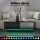 Artiss LED TV Unit and Coffee Table Set Black 189cm Entertainment Unit 95cm Coffee Table RGB LED Storage
