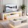 Artiss White LED TV Unit and Coffee Table Set 2-Piece RGB High Gloss 189cm Entertainment Unit 95cm Table