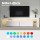 Artiss White LED TV Unit and Coffee Table Set 2-Piece RGB High Gloss 189cm Entertainment Unit 95cm Table