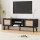 Artiss 150cm Black TV Unit Storage Cabinet, E1 Particle Board, 2 Side Cabinets, Solid Wood Feet, Gold Handles