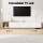 Artiss Extendable TV Cabinet Entertainment Unit, White Oak, High Gloss, 3 Drawers, 190-260cm, Particle Board