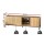 Artiss TV Entertainment Unit 160cm Pine & Black, Storage Cabinet Shelf, Metal Feet, Soft Close, Cable Management
