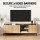 Artiss TV Entertainment Unit 160cm Pine & Black, Storage Cabinet Shelf, Metal Feet, Soft Close, Cable Management
