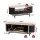 Artiss Black & Pine 2-Piece TV Entertainment Unit 140cm and Fluted Coffee Table 110cm Storage Drawers with Soft Close H