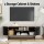 Artiss Black & Pine 2-Piece TV Entertainment Unit 140cm and Fluted Coffee Table 110cm Storage Drawers with Soft Close H