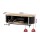 Artiss TV Entertainment Unit Storage Cabinet Black and Pine 140cm MDF Melamine, 2 Doors, Shelves, Cable Management