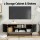 Artiss TV Entertainment Unit Storage Cabinet Black and Pine 140cm MDF Melamine, 2 Doors, Shelves, Cable Management
