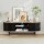 Artiss TV Entertainment Unit Storage Cabinet Black and Pine 140cm MDF Melamine, 2 Doors, Shelves, Cable Management