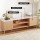 Artiss 180CM TV Cabinet Entertainment Unit Stand, White and Pine, Marble-Effect Top, Storage Cabinets, Wood Legs