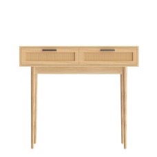 Artiss Console Table, Rattan Drawers, Eucalyptus Wood, 90x35x78cm, Stylish Entryway Furniture with Ample Storage