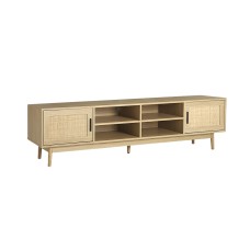 Artiss 180cm Rattan TV Cabinet Entertainment Unit - Coastal Bohemian Style with Storage & Easy Assembly