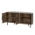 Artiss Elen Corner TV Cabinet, Mid-Century Modern, Walnut Finish, 120cm, Open Storage, Soft-Close Hinges, Metal Legs