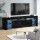 Artiss 160cm Black LED Entertainment Unit TV Cabinet with Customised Colours, Tempered Glass Shelves, and Drawers