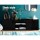Artiss 130cm Black LED TV Cabinet Unit with RGB Lighting, Push-to-Open, High-Gloss Finish, Tempered Glass Shelves