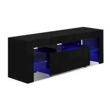 Artiss 130cm Black LED Entertainment Unit - Customisable RGB Lights, Modern Design, Ample Storage, Easy Assembly Artiss 130cm Black LED Entertainment Unit - Customisable RGB Lights, Modern Design, Ample Storage, Easy Assembly