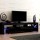 Artiss 189cm Black LED Entertainment Unit TV Cabinet with RGB Lighting, High-Gloss Finish, and Tempered Glass Shelf