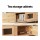 Artiss 180CM TV Cabinet Entertainment Unit with Storage Drawers, Melamine Particle Board, Pine Finish, Rubber Wood Legs