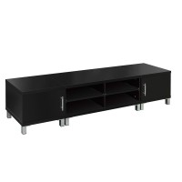 Artiss Black Danson TV Cabinet Entertainment Unit 190cm - Contemporary Design with Ample Storage & Square Handles