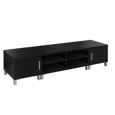 Artiss Black Danson TV Cabinet Entertainment Unit 190cm - Contemporary Design with Ample Storage & Square Handles
